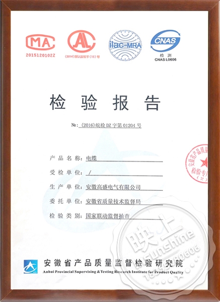 Cable inspection report