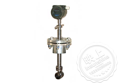Insertion vortex flow meter